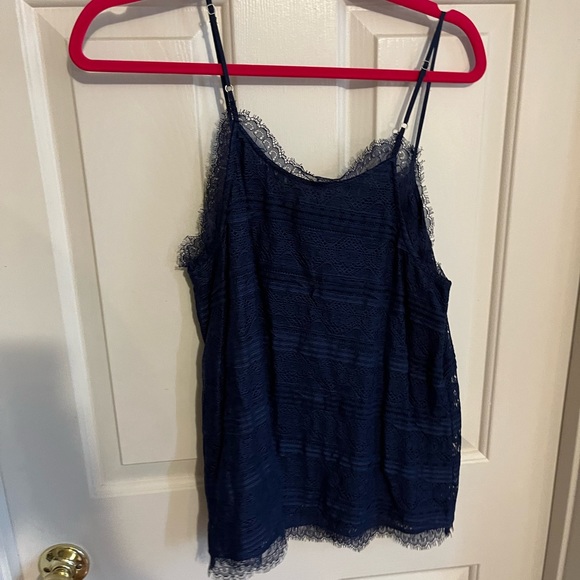 Joie size M lace tank navy - Picture 3 of 3